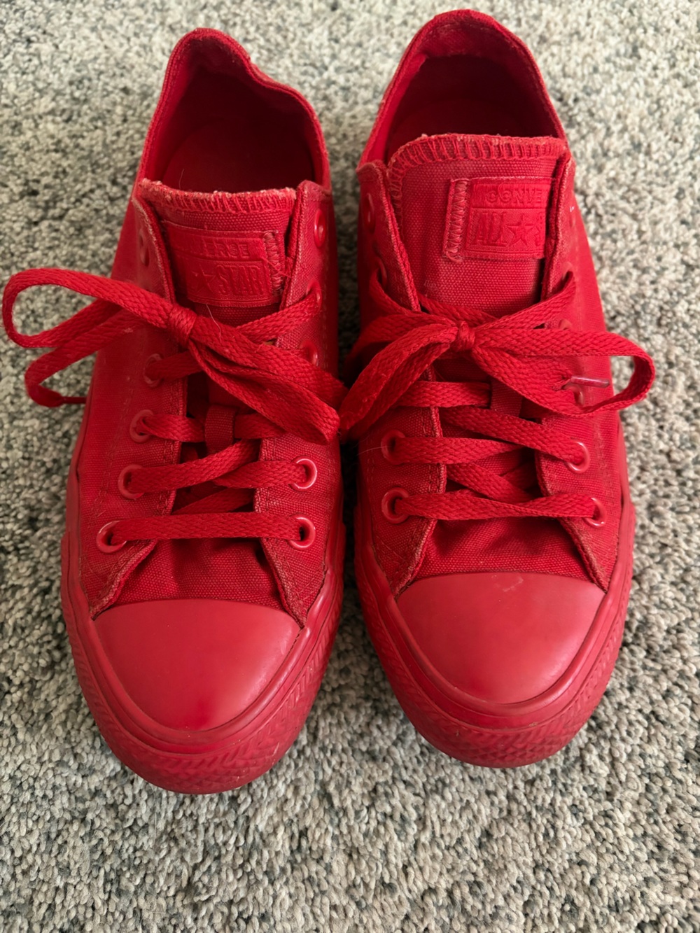 Converse Low-Top Canvas Sneakers in Red